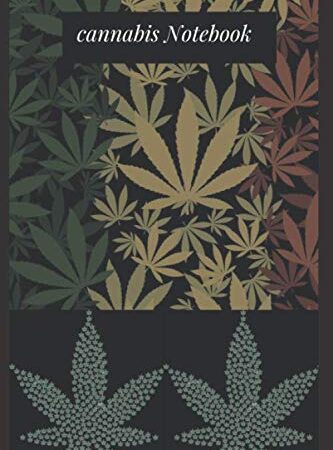 Cannabis Notebook: Daily journal / Ruled white paper/ Blank lined workbook for writing notes/ Large marijuana notebook (6x 9 in) 120 pages