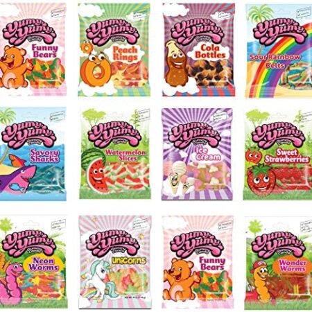 Yumy Yumy Gummy Candy Halloween Candy - 12 Pack Mix (114 g Each)