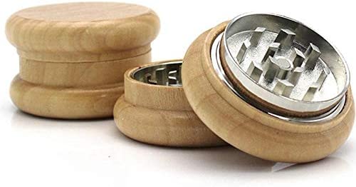 Wooden Herb Grinder - 2 piece - Small and compact with magnetic closure